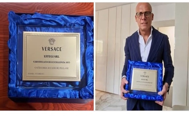 La conceria EFFEGI srl premiata da Versace: Solofra (Av) eccellenza dell’alta moda